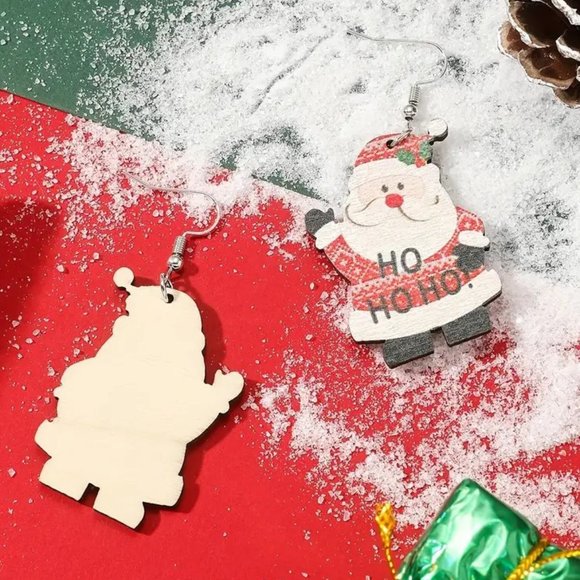 3/$12~Santa Ho Ho Ho Earrings - Picture 2 of 3